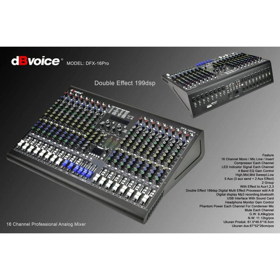 MIXER DBVOICE DFX16PRO DFX 16 PRO DFX16 PRO DFX 16PRO ORIGINAL