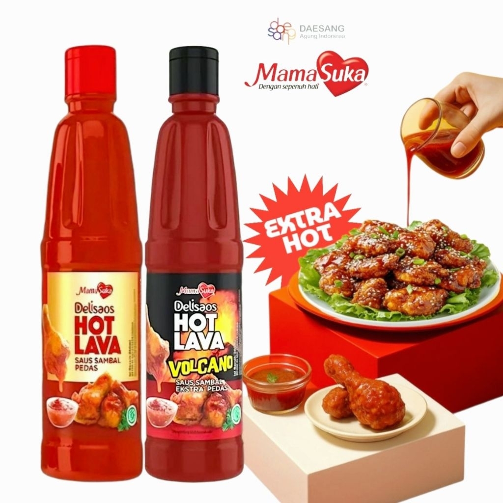 

HOT LAVA VOLCANO - Deli Saos Sambal Extra Pedas Korea Mamasuka