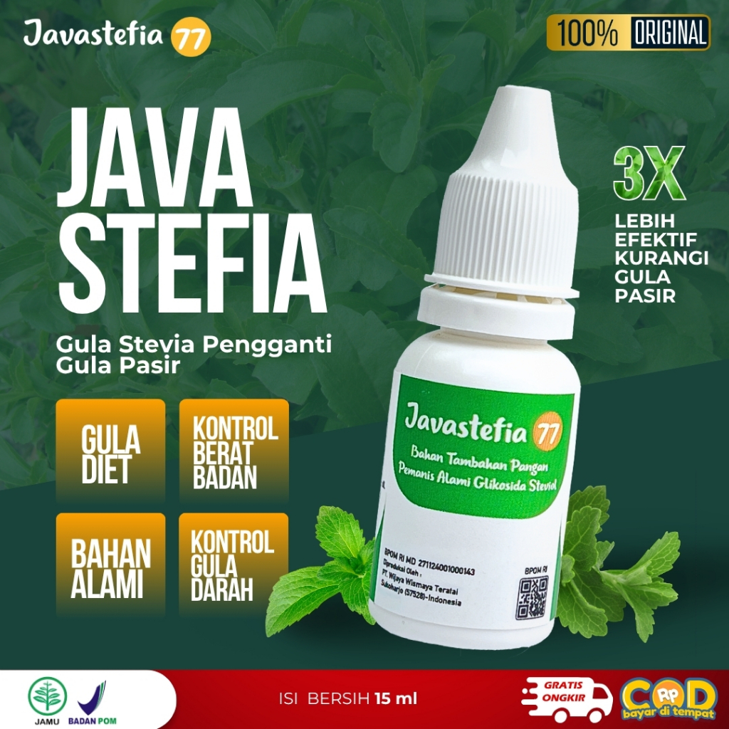 

Gula Stevia Cair Tetes | Ijin Resmi BPOM | Pengganti Gula | Rendah Kalori | Gula Diabetes