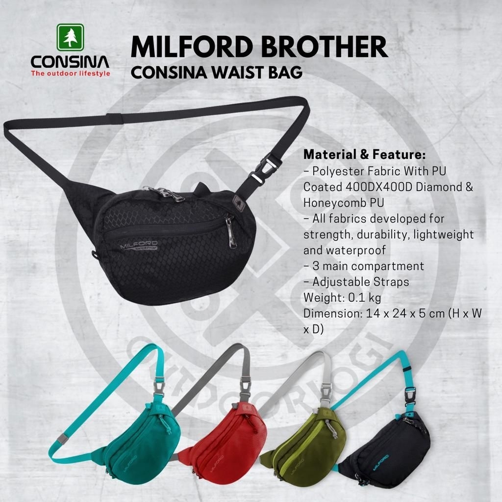 Consina Milford Brother Tas Selempang Kecil Tas Pinggang