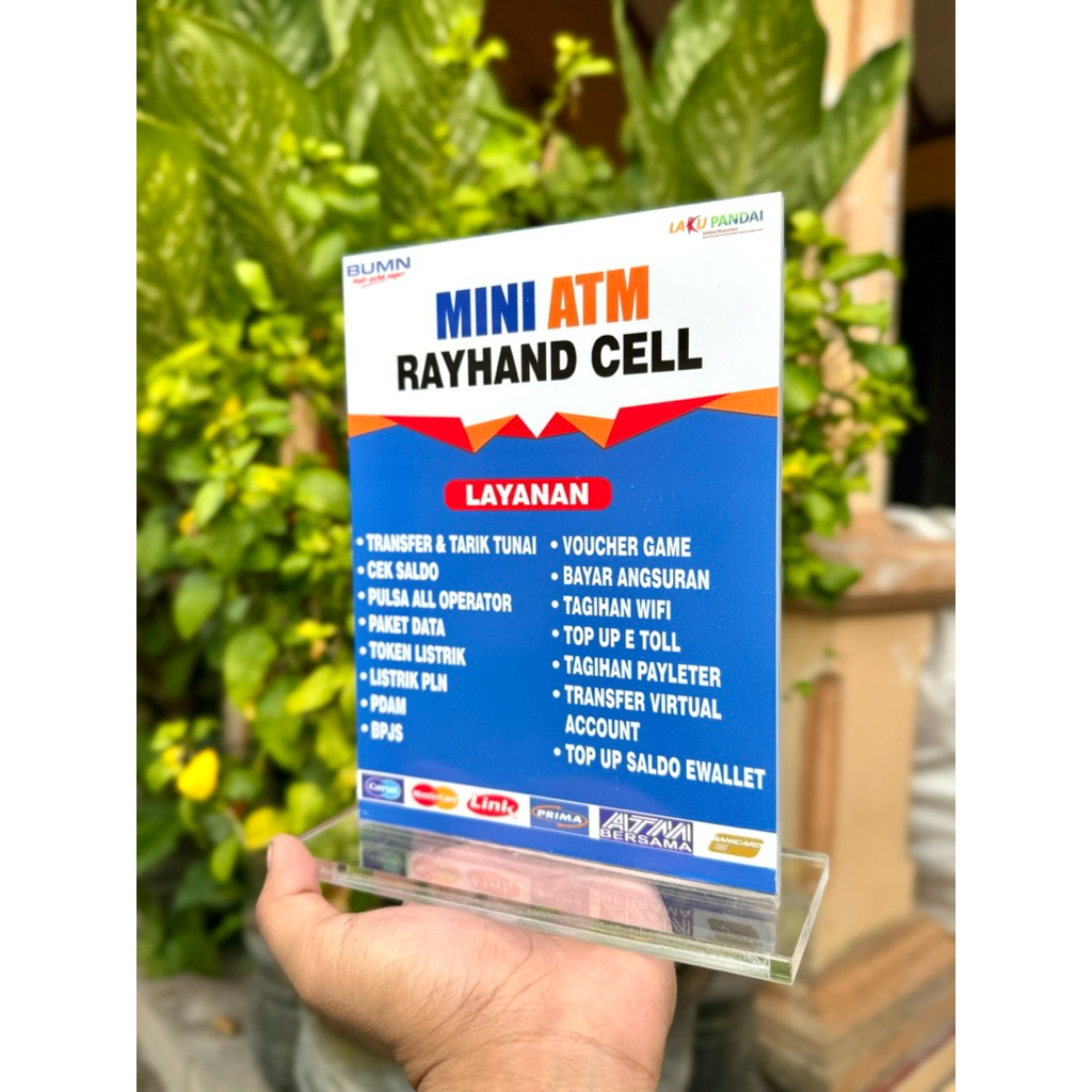 

BAHAN AKRILIK TEBAL PAPAN MEJA TOKO MINI ATM BISA CUSTOM NAMA UKURAN 15x20cm