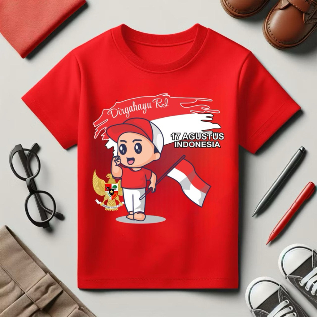 Baju Kaos Anak 17 Agustus Lucu Dan Keren / Atasan Anak 17 Agustusan Untuk Umur 2-14 Tahun