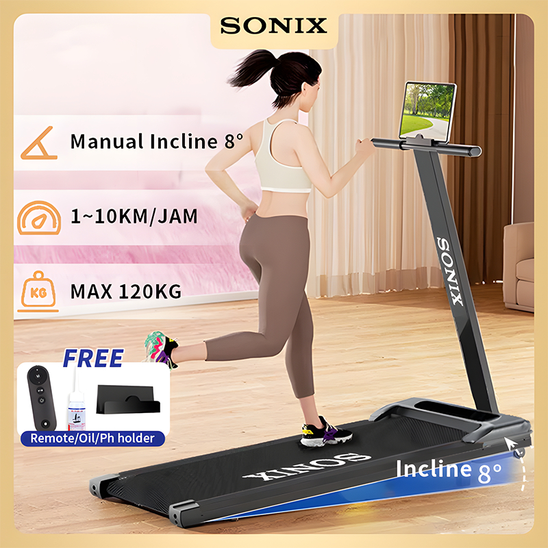 SONIX TREADMILL INCLINE T MODEL SPORT TREADMILL SUDUT 8 SUDUT ELECTRIC LOW WATT DAPAT DILIPAT