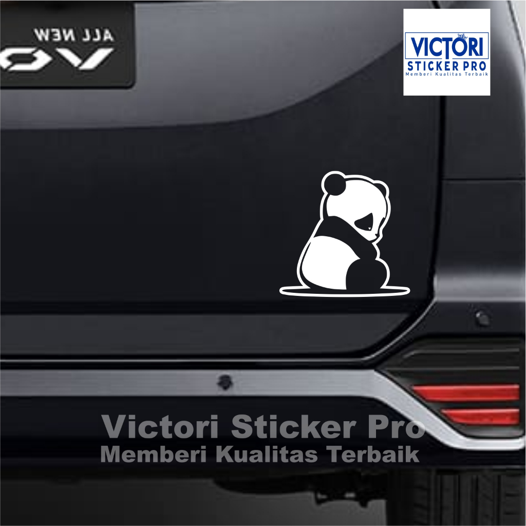 

CUTTING STICKER BAGASI MOBIL PANDA DUDUK LUCU STIKER MOBIL KEREN BAGUS - VICTORI STICKER PRO