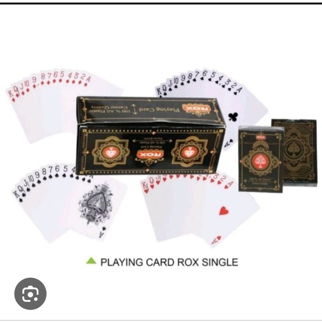 KARTU REMI PLASTIK WATERPROOF CASINO QUALITY ROX ORIGINAL KARTU REMI