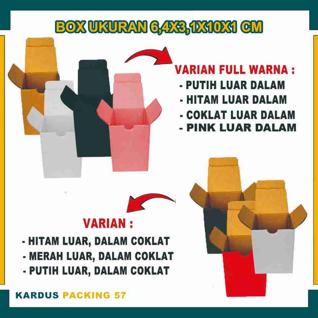 

Box 4,6x3,1x10,1 cm / Box Sliplock / Kardus Polos / Box Botol Parfum
