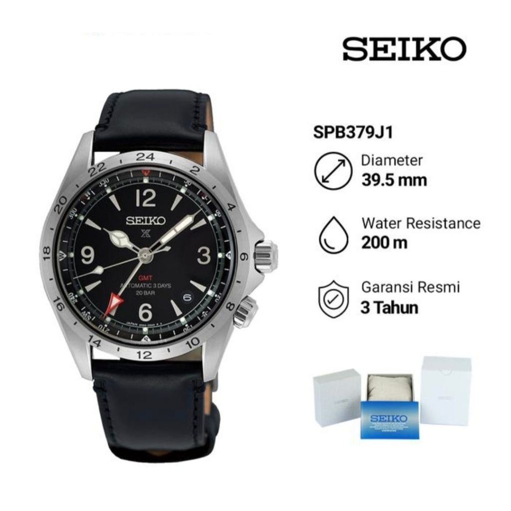 Jam Tangan Pria Seiko Prospex SPB379J1 Alpinist GMT Original