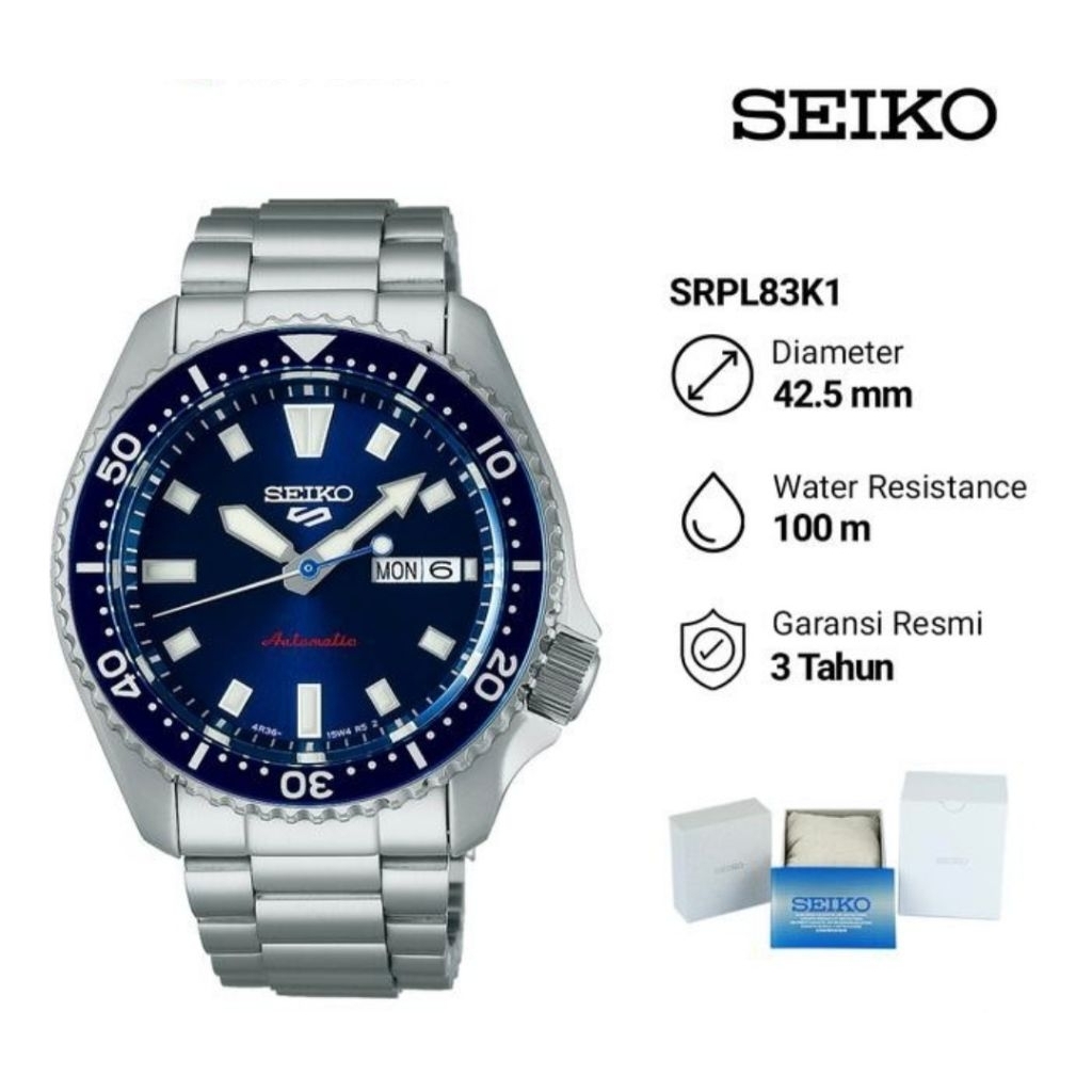 Jam Tangan Pria Seiko 5 Sports SRPL83K1 SKX Series Original