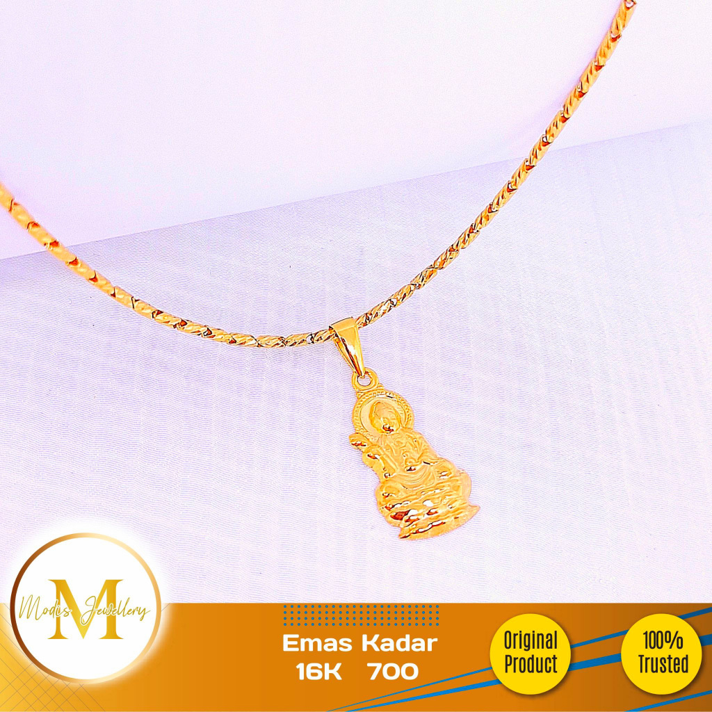 MODIS JEWELLERY - Liontin Dewi Kwan Im Kuning - Emas 16k  700