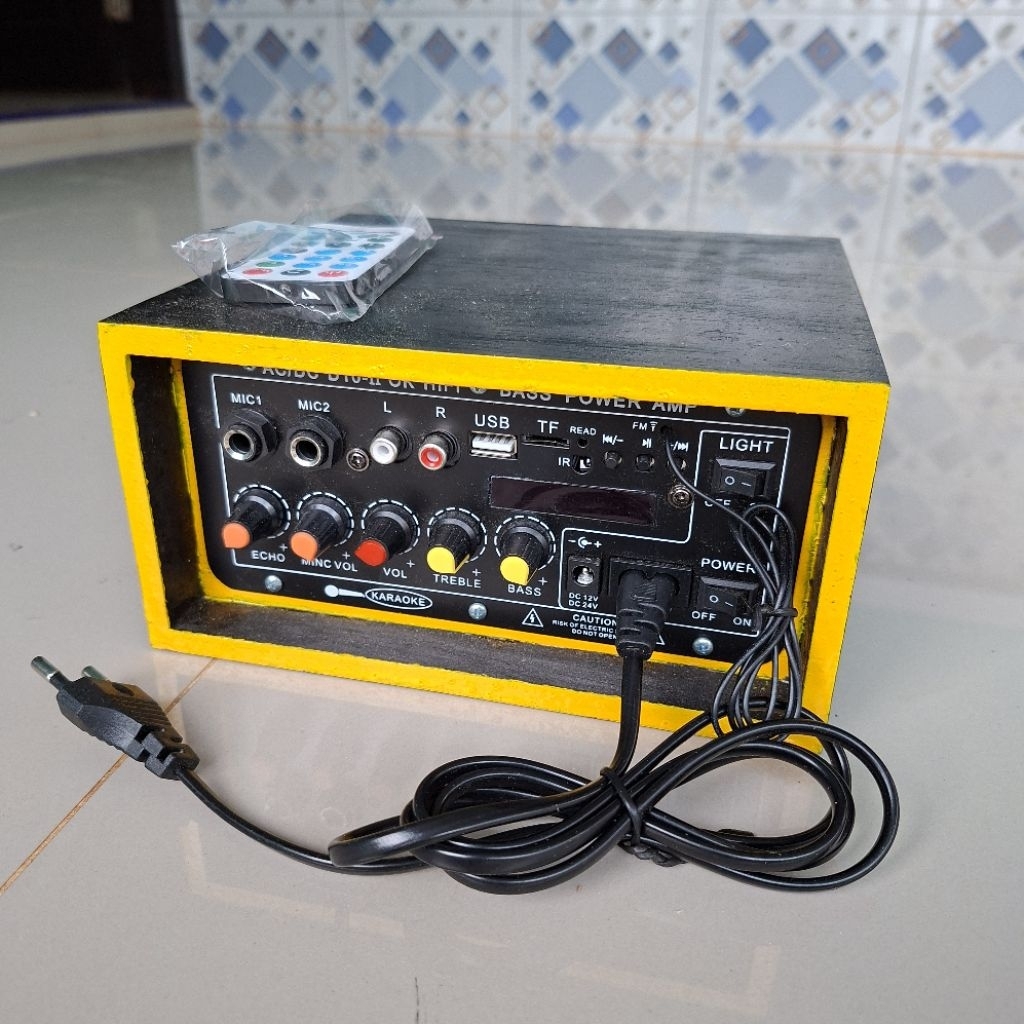 POWER AMPLIFIER BLUETOOTH BISA BUAT KARAOKE TEGANGAN AC/12 - 24 VOLT