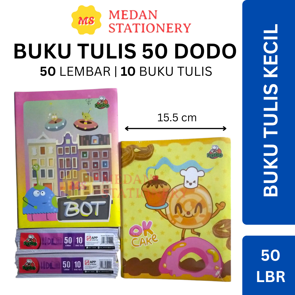 

Buku Tulis Sekolah isi 50 Lembar Dodo 1 Pack isi 10 Buku