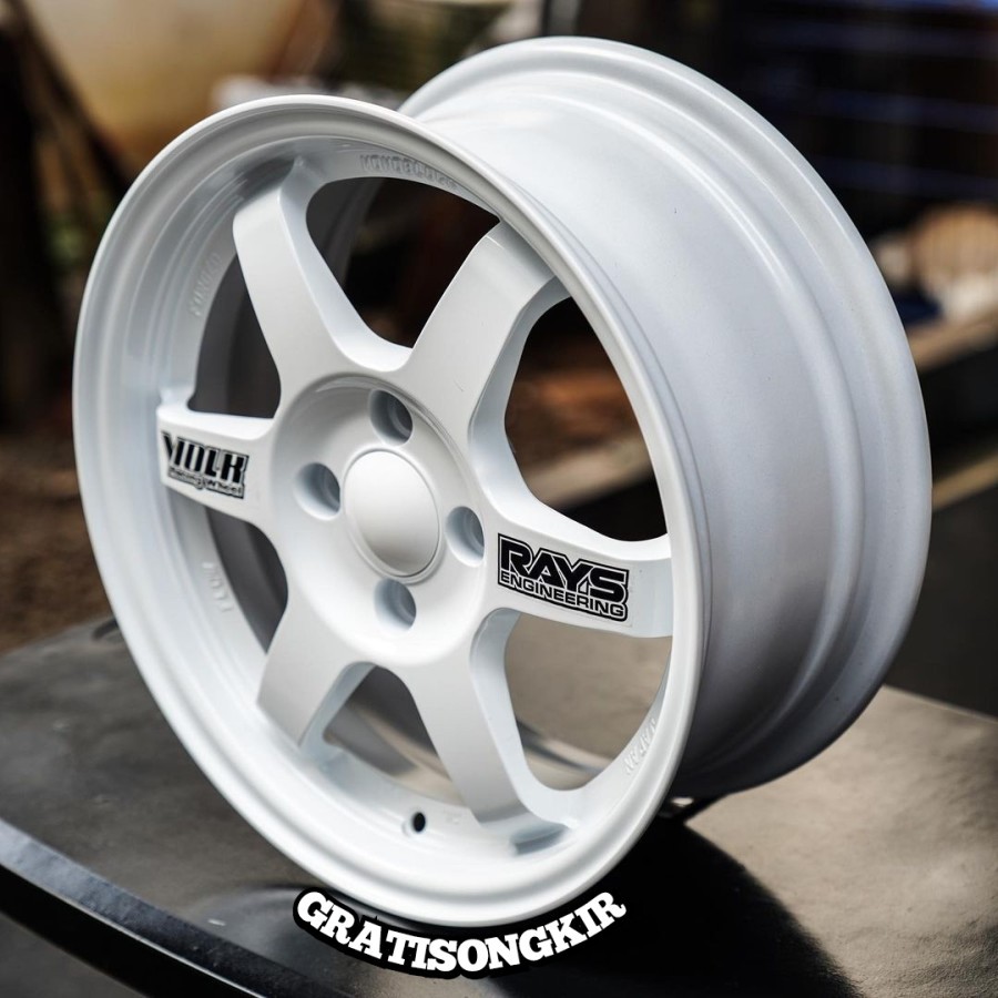 Velg Racing Mobil Rays Te37 Ring 15 Lebar 6,5 Buat Mobilio Agya Sigra Agya DLL Gratis Ongkir