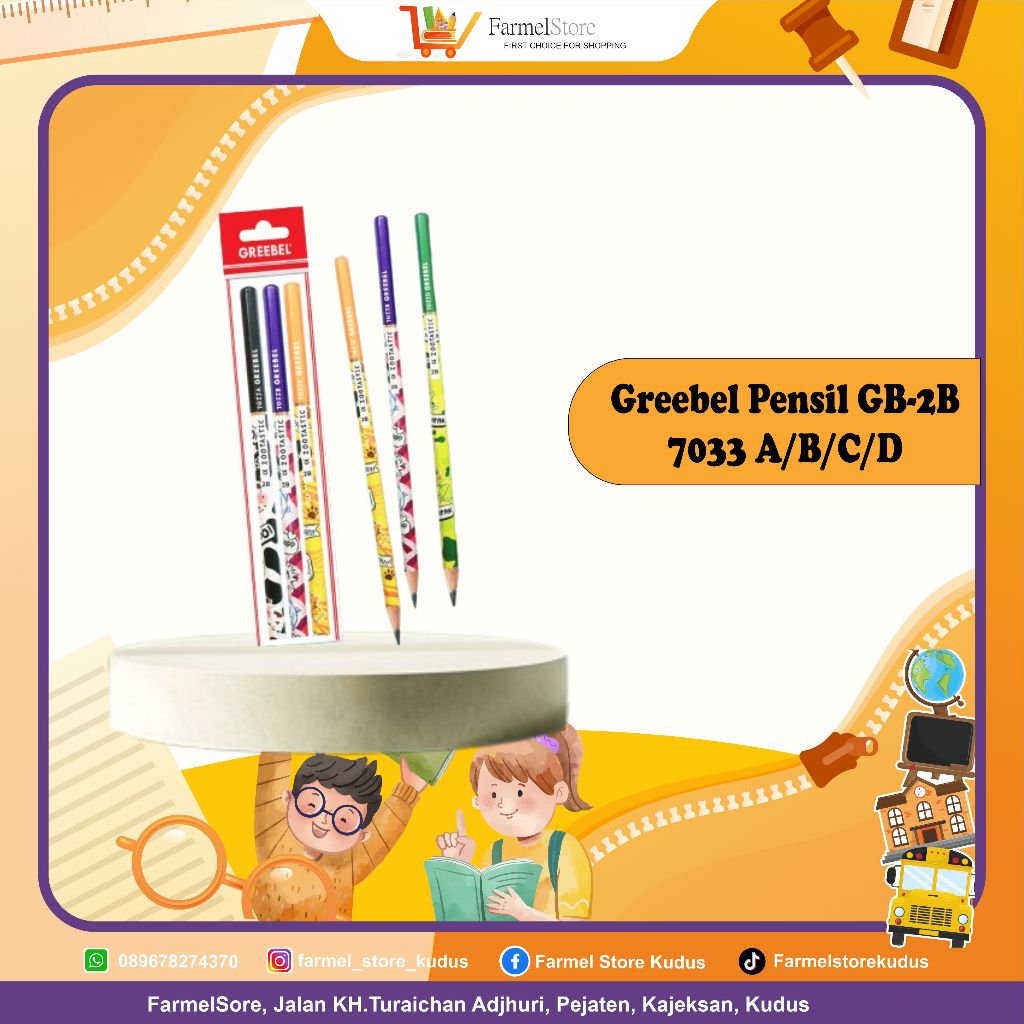 

GREEBEL PENSIL 2B kode 7033 (Isi 3,6pcs)