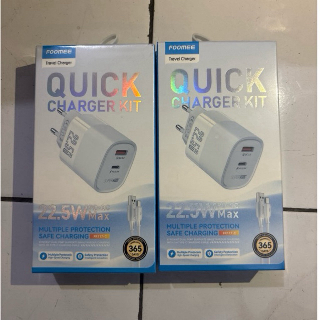 Foomee FR117-C QC 3,0A PD20w Quick Charger With Cable Type C
