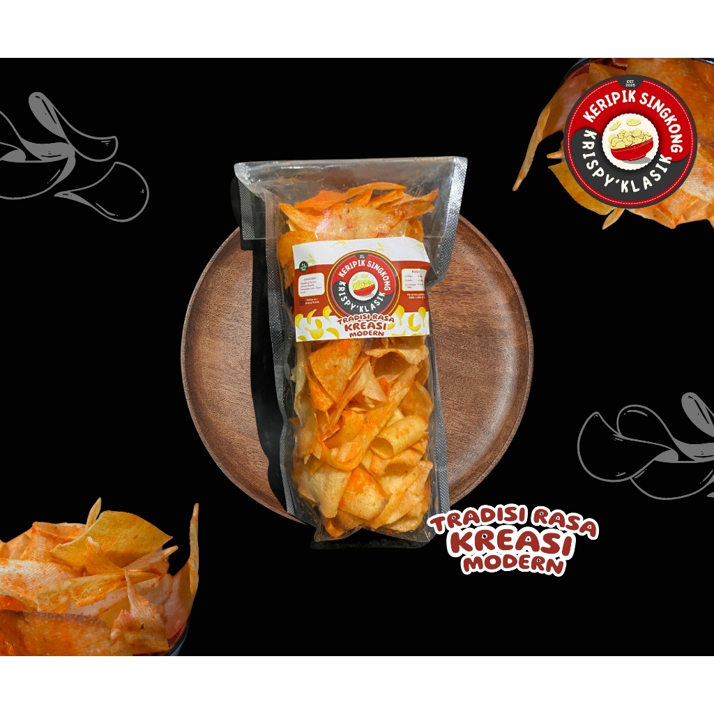 

Keripik Singkong Krispy’Klasik – 200g (BALADO) | Renyah, Gurih, Homemade, Banyak Varian Rasa