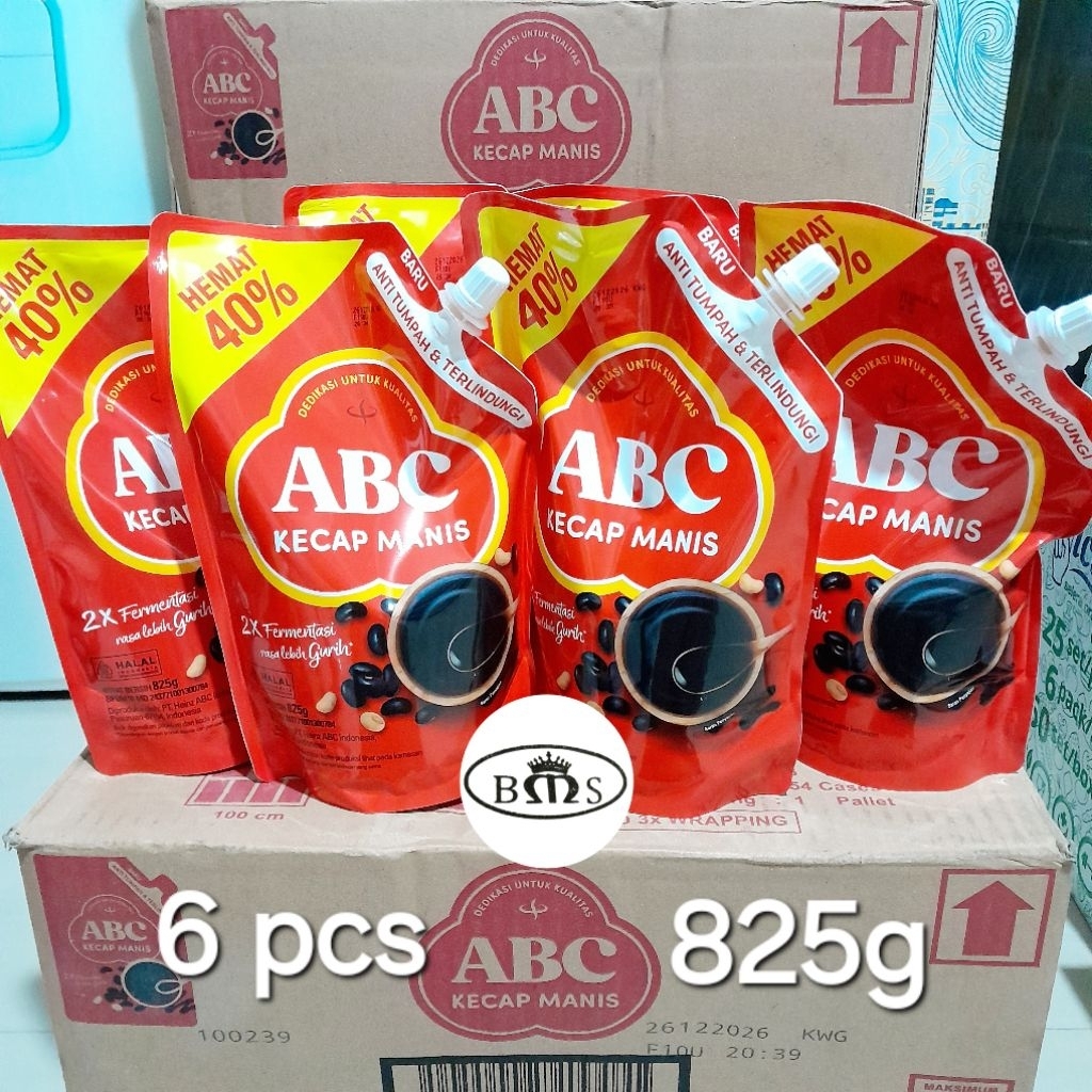 

Kecap Manis ABC 825gr (½ Dos = 6 pcs) Exp Desember 2026
