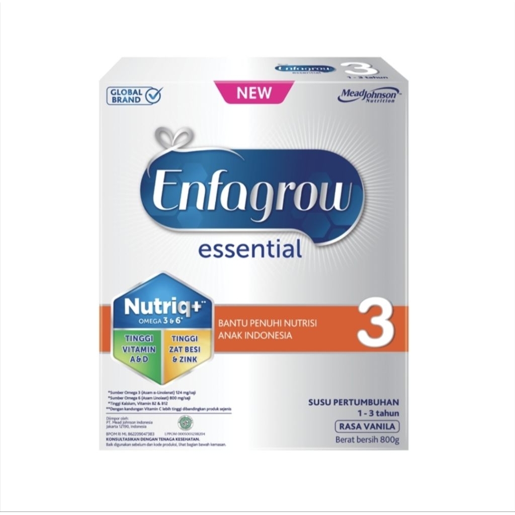 

Enfagrow Essential 3 Susu Bubuk 1-3 Tahun Vanila 800 g