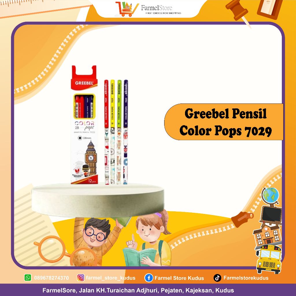 

GREEBEL PENSIL COLOR POPS 7029(Isi 3,6pcs)