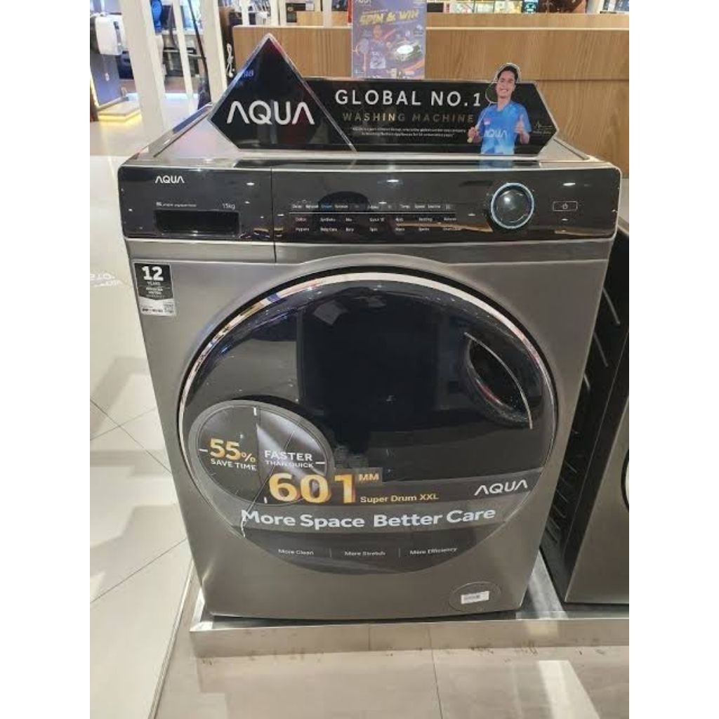 Mesin Cuci Aqua 15 Kg Front Loading