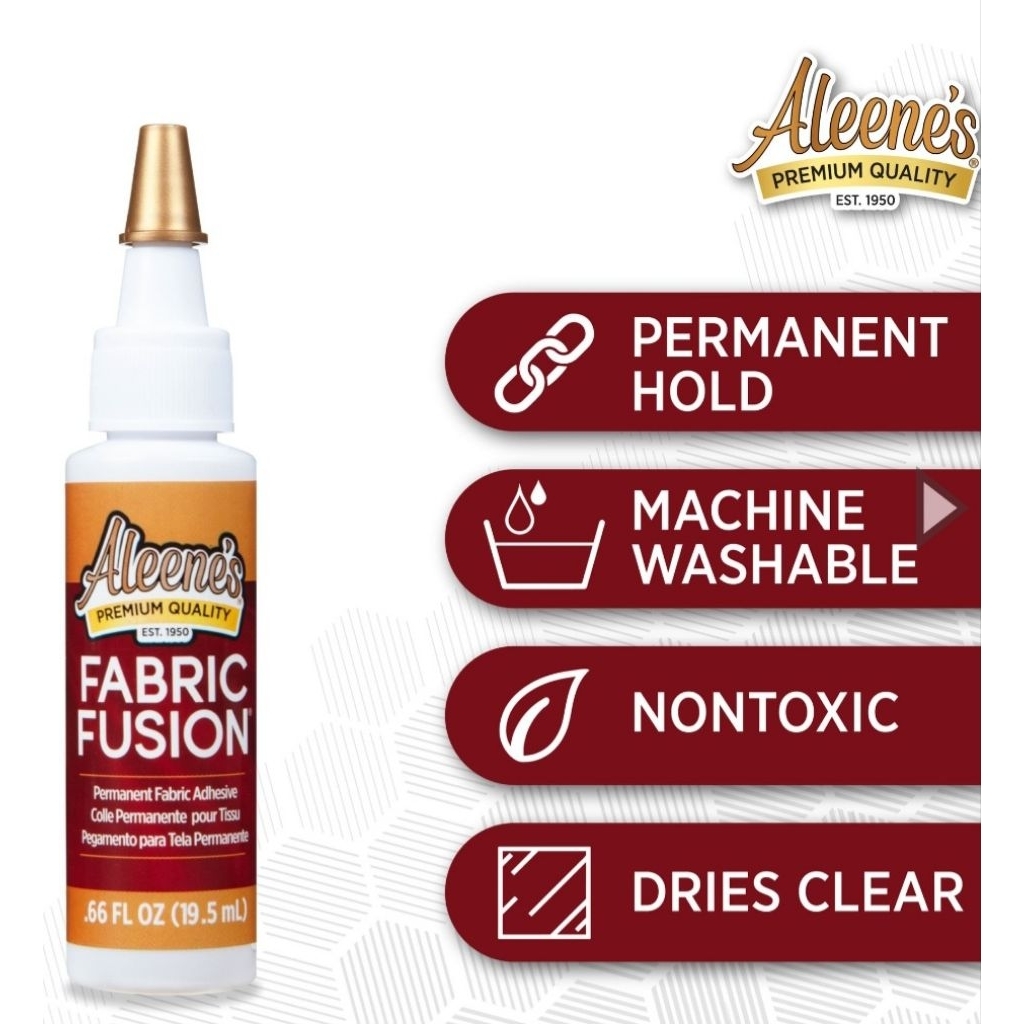 Aleene's Fabric Fusion Permanent Fabric Adhesive lem Aleenes Aleene kain permanen