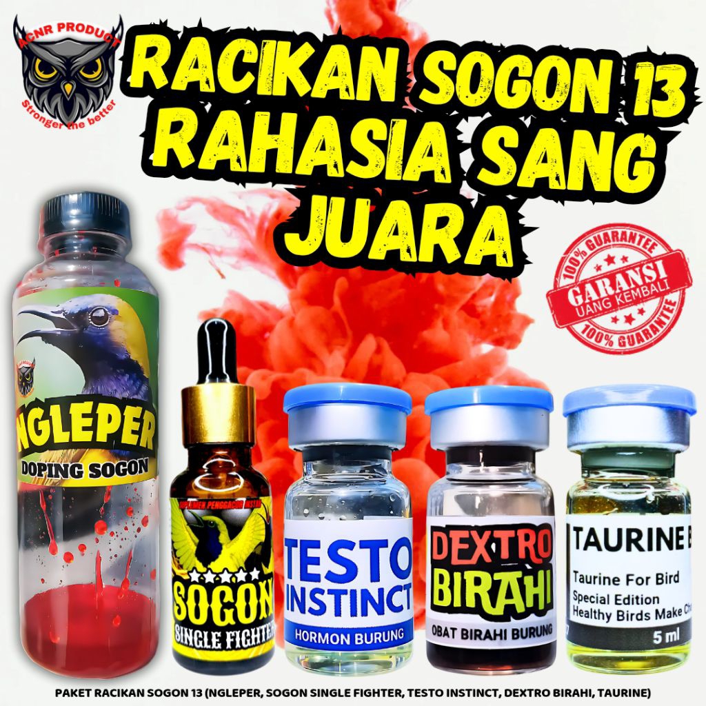 RACIKAN SOGON 13 TESTO INSTINCT TAURINE BIRD DEXTRO BIRAHI SOGON SINGLE FIGHTER NGLEPER
