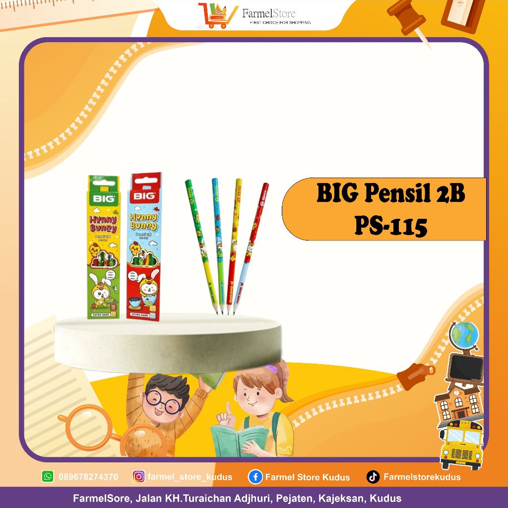 

BIG PENSIL 2B kode PS-115 (Isi 3,6,12pcs)