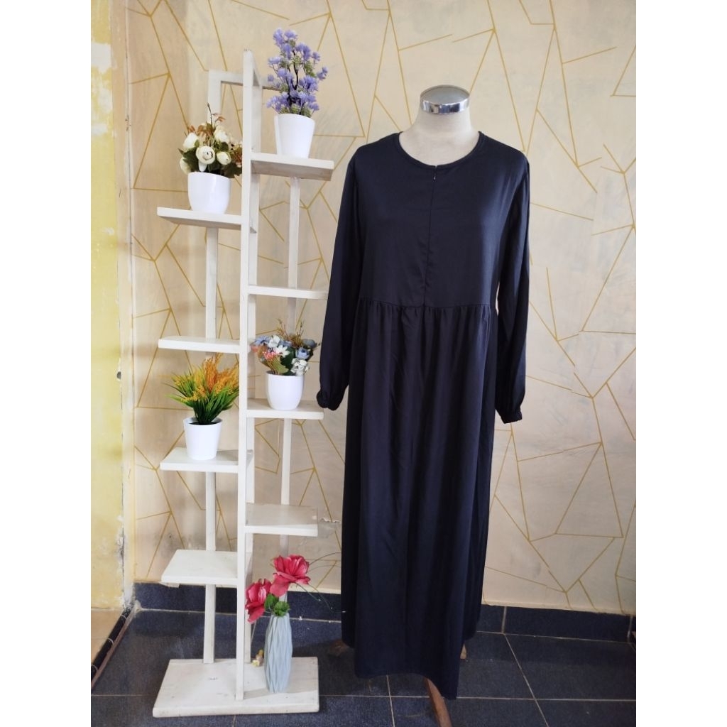 annisa fashion-zahra dress midi gamis busui midi dress