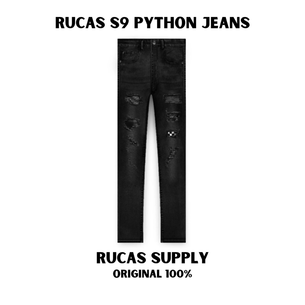 [ORIGINAL 100%] RUCAS Grand Combination Python Jeans