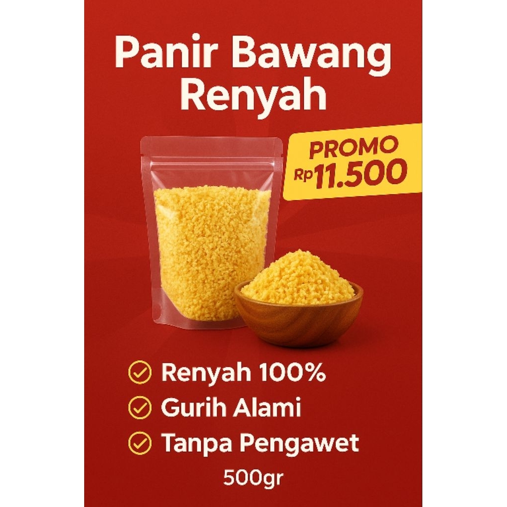 

tepung panir bawang 500 gr,gurih & lezat No msg