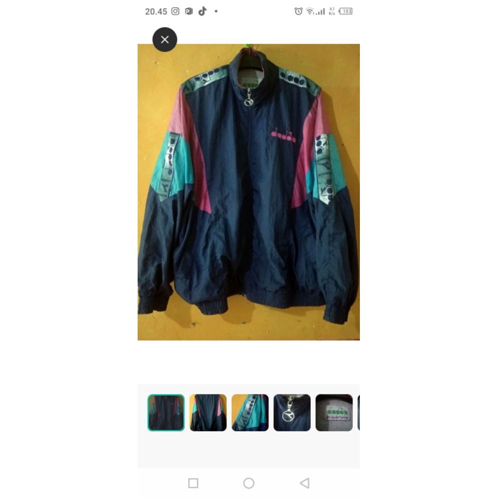 jaket windbreaker diadora Vintage