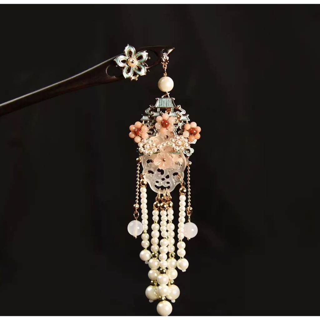 Tusuk Konde Sangjit Chinese Hairpin READT STOCK/ Hairpiece Sangjit Bunga Mutiara