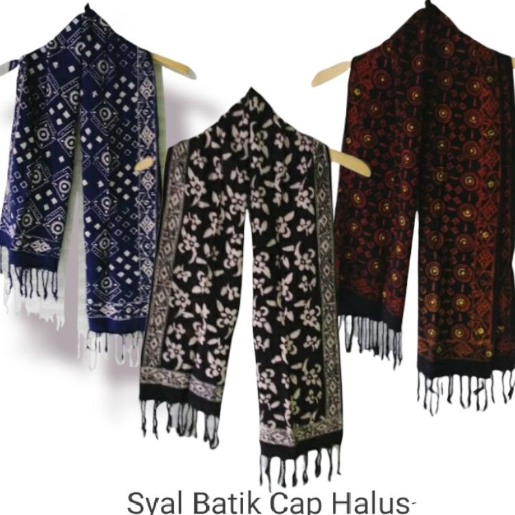 Terbaik Syal batik Jogja cantik shawl batik scraft batik syal paris termurah Selendang