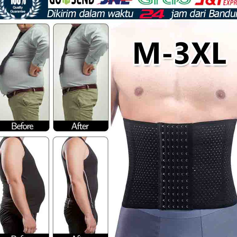 Hot  Sabuk Keringat Pria Korset  Sabuk Perut Olahraga Kebugaran  Korset Pelangsing Perut Buncit Pria