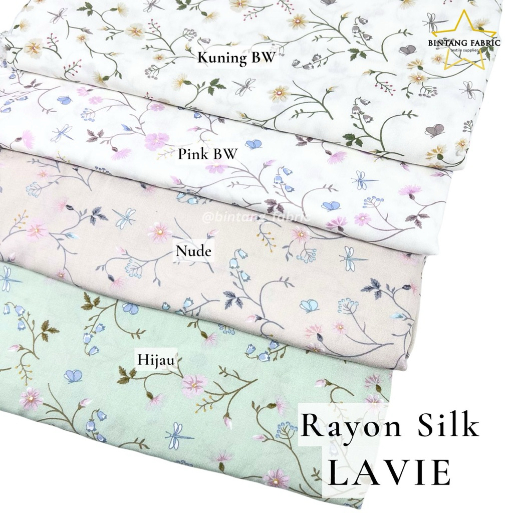 Bahan Kain Rayon Silk Lavie 0,5 meter