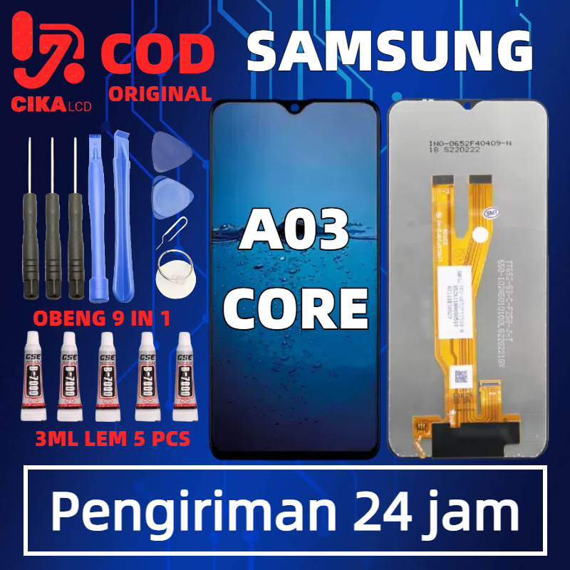ASLI 100% LCD SAMSUNG GALAXY A03 CORE A032 FULLSET TOUCHSCREEN GARANSI 1 TAHUN | FREE ALAT PASANG