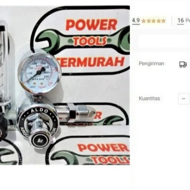 

Regulator Argon ALDO 238 Gas Welding Industri Las