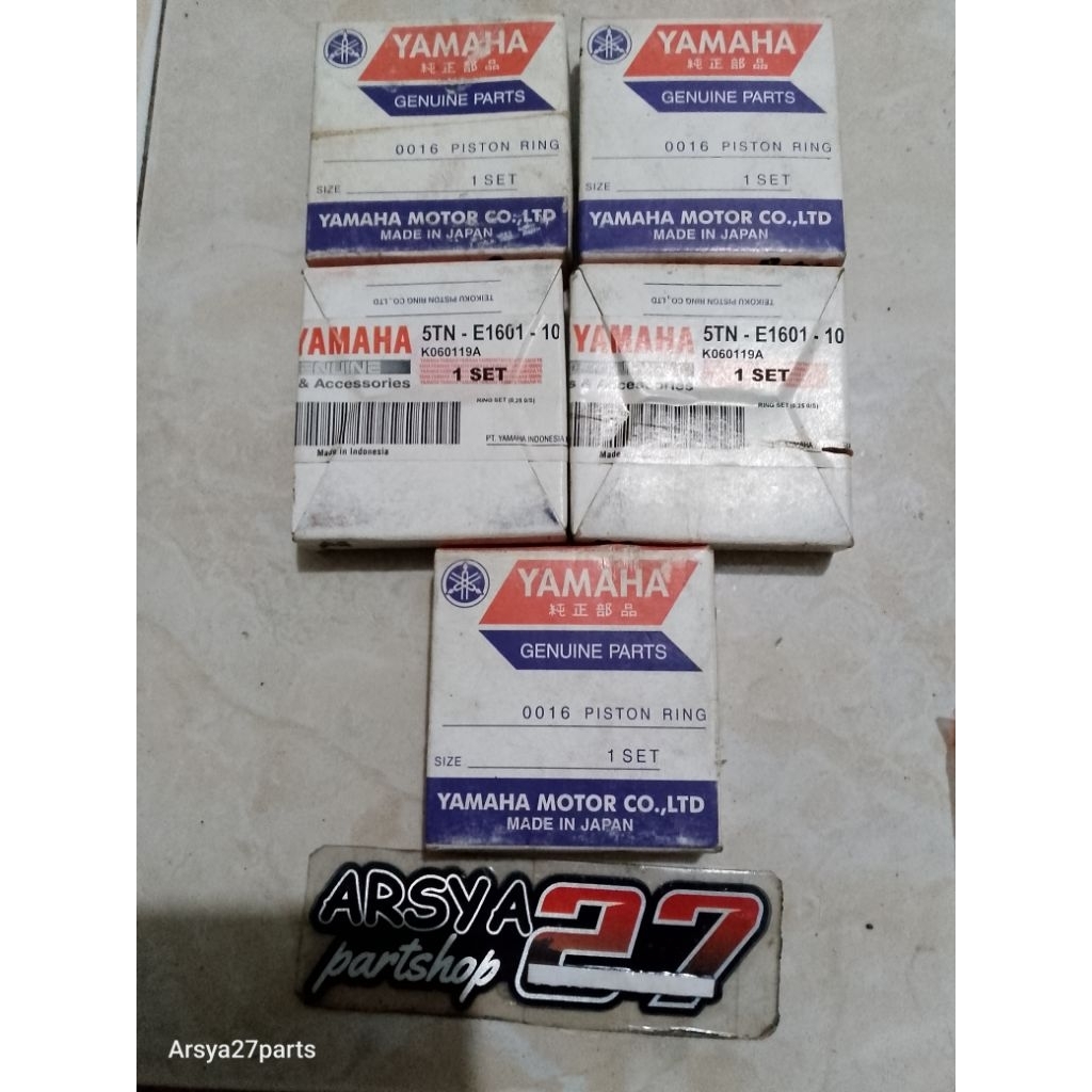 ring piston seher original ori yamaha jupiter z burhan os. oz. os oz oversize size uk ov ukuran 0.25
