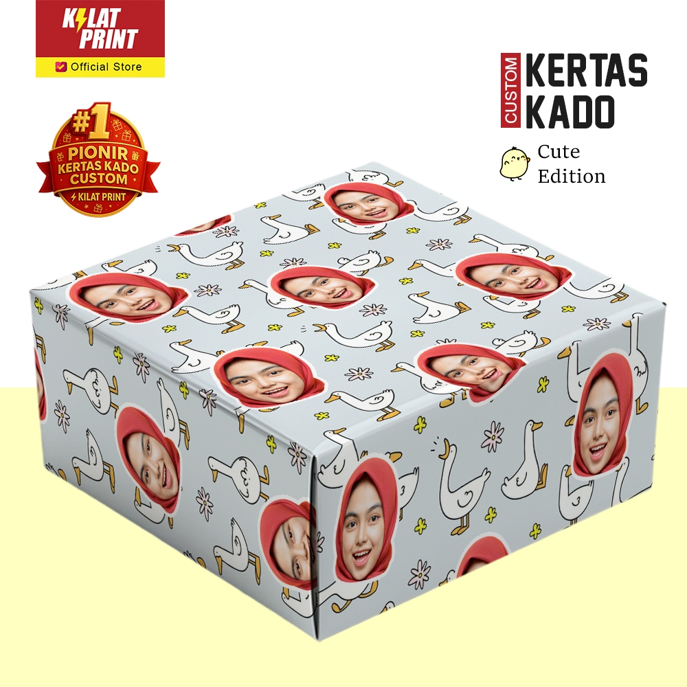 

Kertas Kado Custom Muka Hadiah Lucu Unik Cute Edition