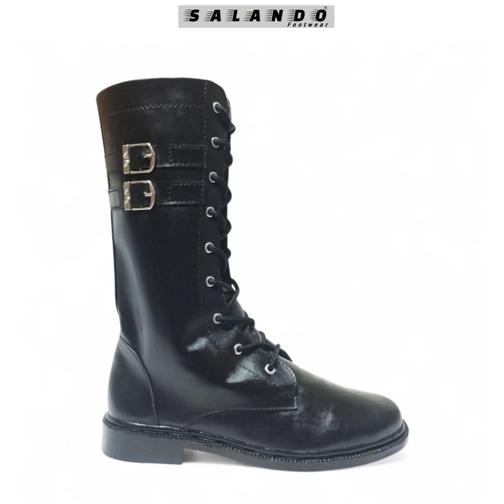 RECOMMENDED SALANDO Sepatu Boots Paskibra Pria dan Wanita Sepatu Boots Koboy LKBB Mayoret dan