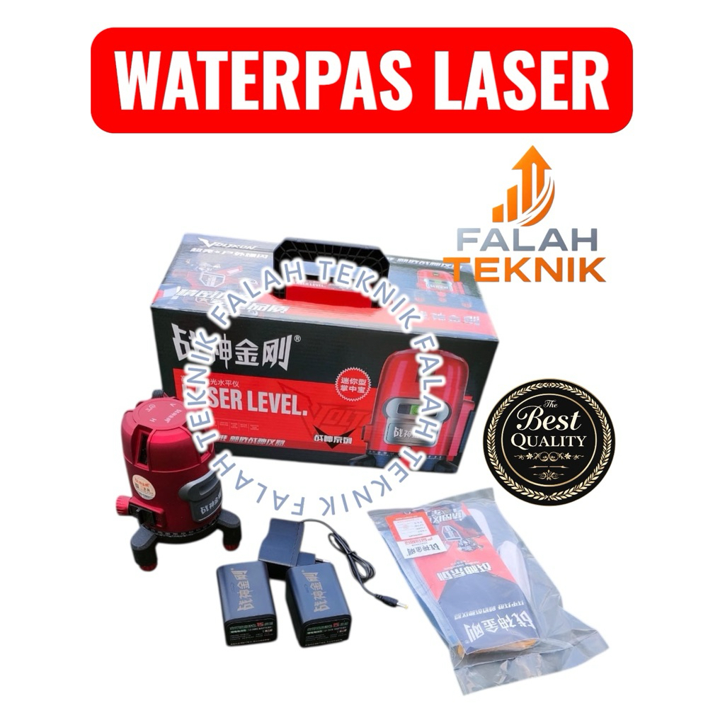 Laser Tukang Bangunan Self Leveling Laser 4D LASER 360 Bangunan Alat Garis Waterpas KERAMIK GRANITGr
