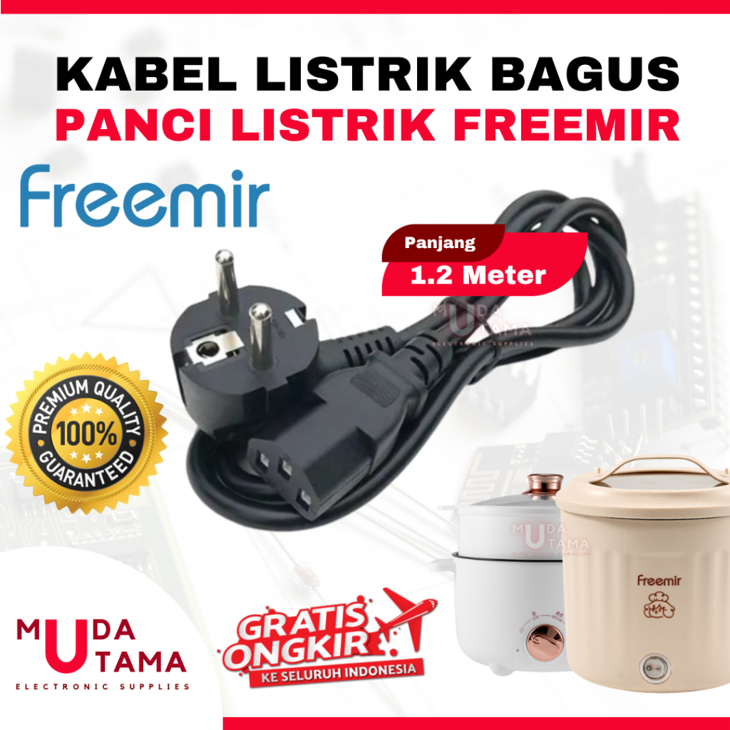 KABEL LISTRIK PANCI LISTRIK FREEMIR HIGH QUALITY ANTI KORSLET | COK KABEL PANCI PORTABLE FREEMIR | K