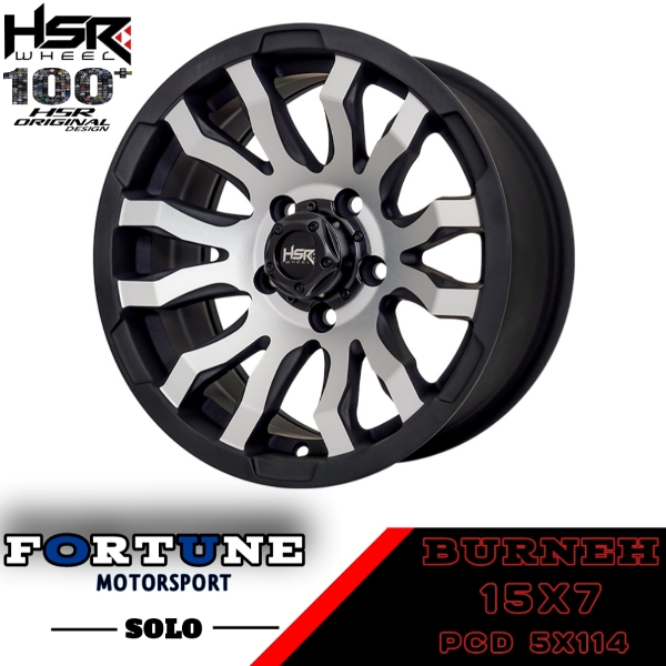 Velg Terios Rush Ring 15 PCD 5X114 HSR Burneh Model Offroad R15