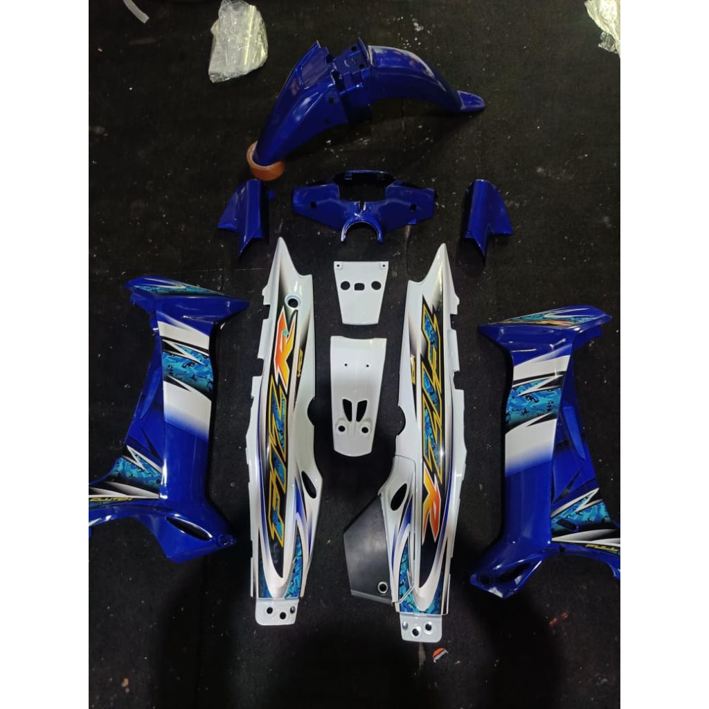body fiz r fulset,body fiz halus full set biru putih