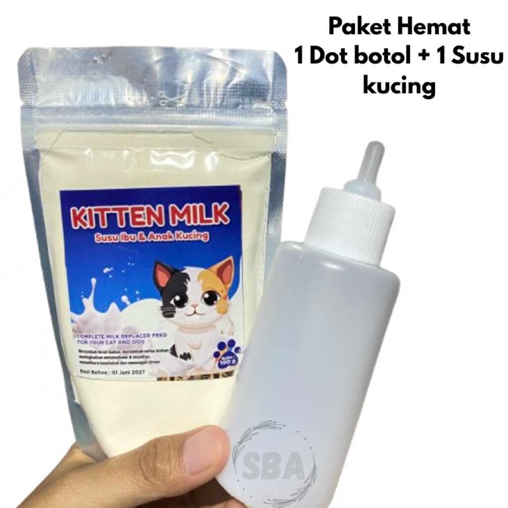 Dot Kucing + Susu Kucing Baru Lahir Paket Hemat Susu Kucing Dan Dot Kucing Biomilk 100gr