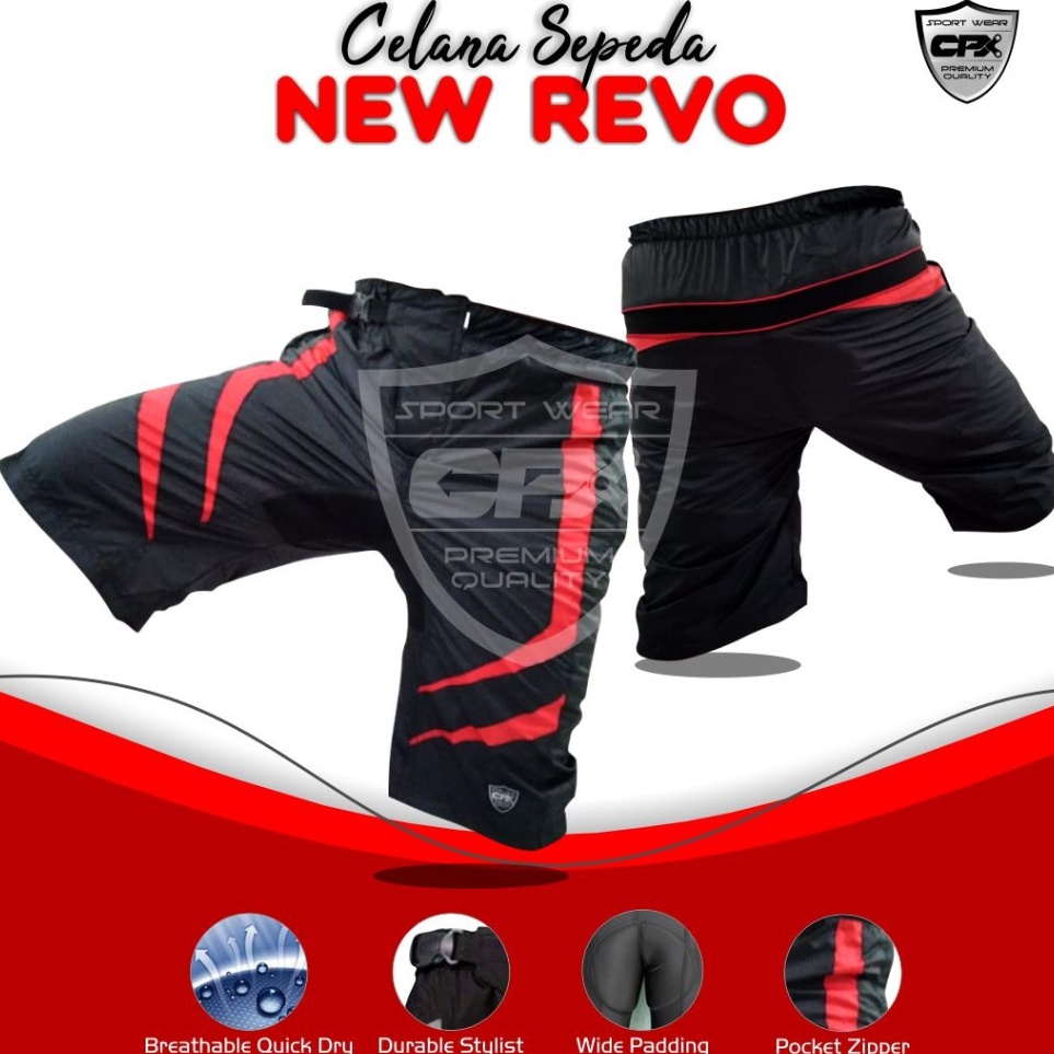 KODE Y64P Celana Sepeda CPX Cycling Pendek Pria Gowes MTB Downhill Padding Busa Bahan Despo Import