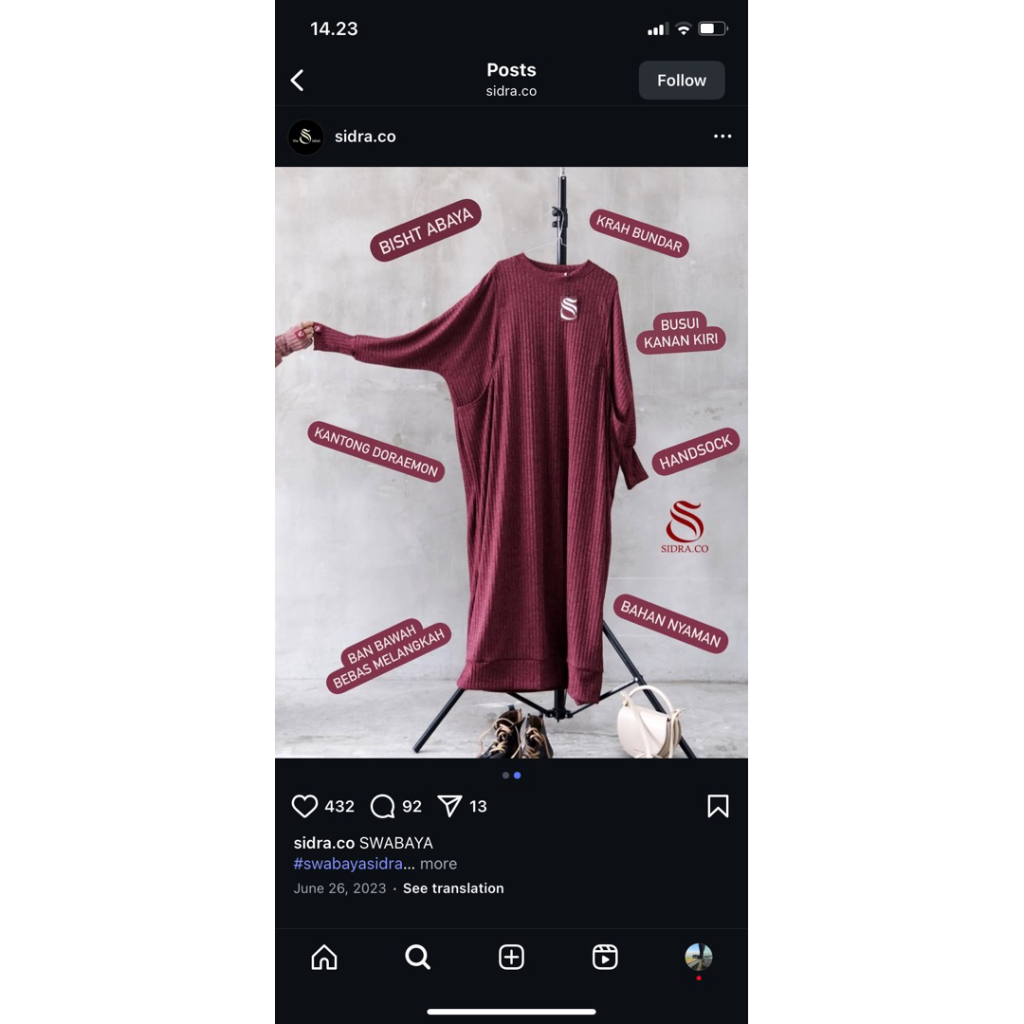 sidra swabaya preloved