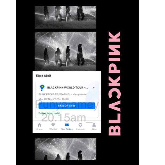 READY TIKET BLACKPINK DEADLINE IN JAKARTA VIP BLINK PACKAGE SEATING DAY 2