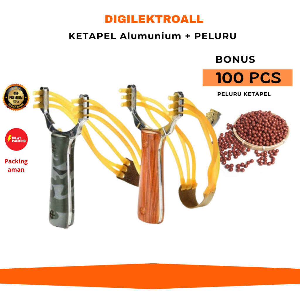 Ketapel Aluminium Blandring Ketapel Slingshot Ketapel Murah Ketapel Burung 1set Komplit