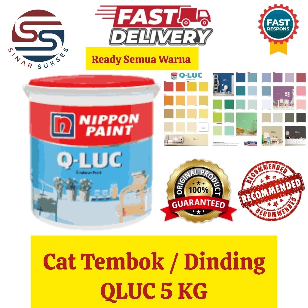 QLUC 5 KG / Cat Tembok Dinding Qluc 5 kg Nippon Paint/ Qluc 5 kg/ Qluc Cat Tembok/ Qluc Nippon Paint