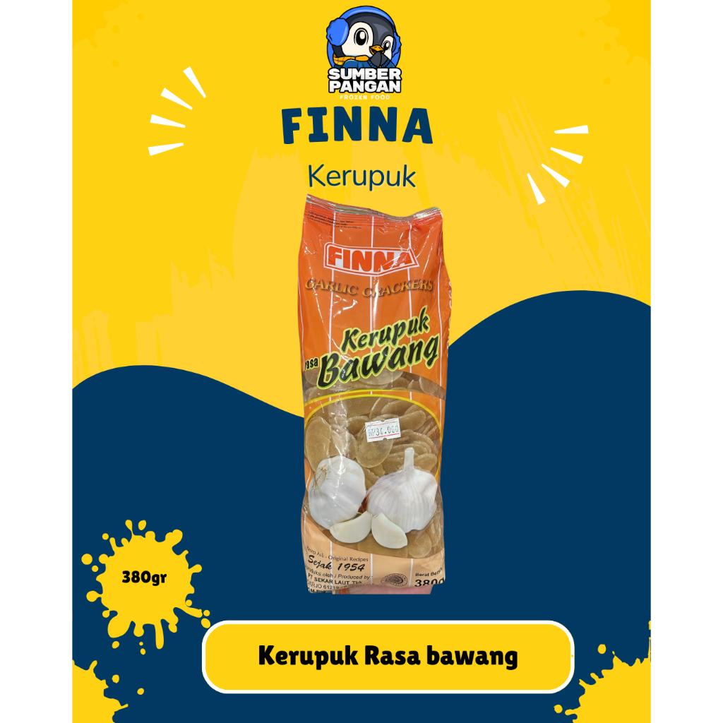 

Finna kerupuk udang nusantara & finna kerupuk rasa bawang 380gr